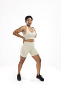 BEIGE HALTER 2 PIECE SET